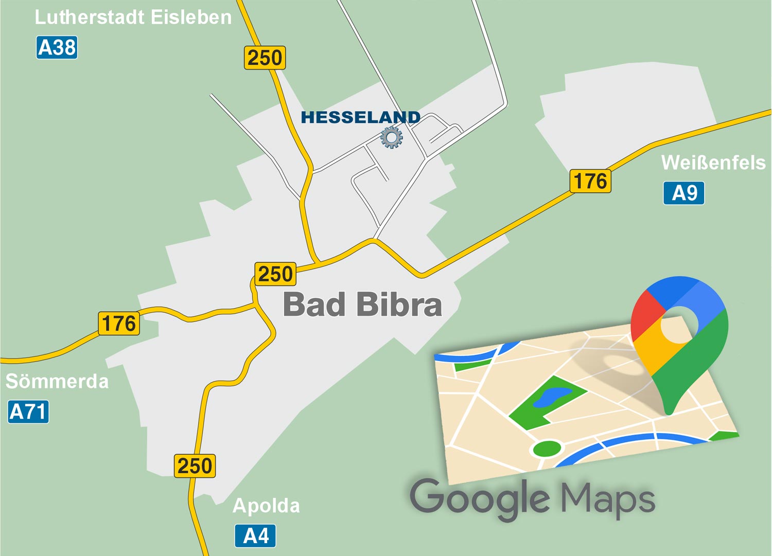 Bild eines Landkartenausschnittes